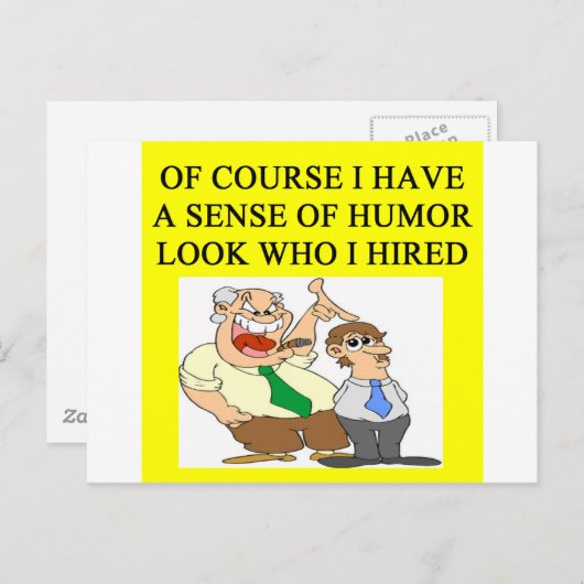 Chef-Spaß Postkarte (Vorne/Hinten)