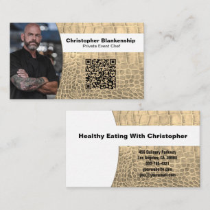 Chef Tan-Schlangenhaut-Textur Benutzerdefinierter Visitenkarte
