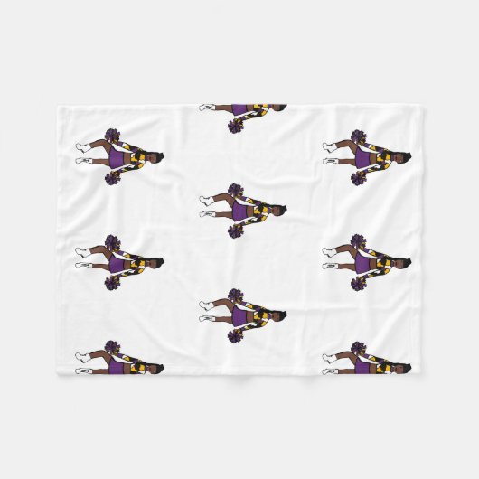 Chef/Tänzer Fleece Blanket Lila Gelbe Camouflage (Vorderseite (Horizontal))