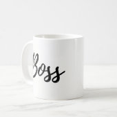 Chef-Tasse, einfaches, modernes Skript Kaffeetasse (Vorderseite Links)