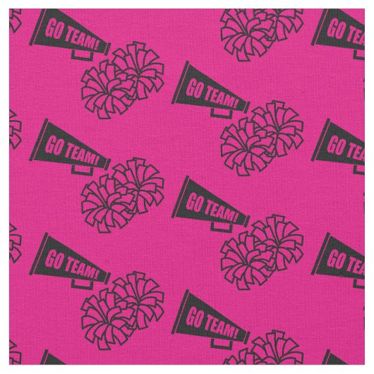 Chef Team School Colors Black & Pink Stoff (Nahaufnahme)