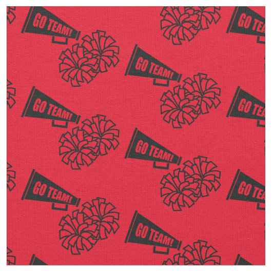 Chef Team School Colors Black & Red Stoff (Nahaufnahme)