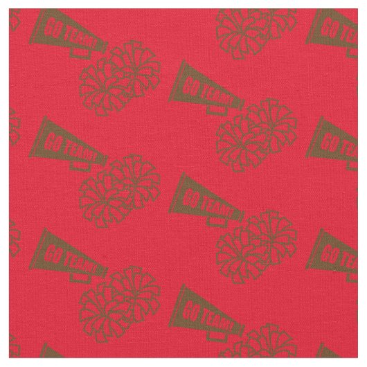 Chef Team School Colors Brown & Red Stoff (Nahaufnahme)