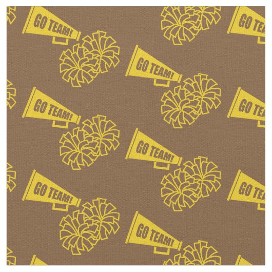 Chef Team School Colors Gold & Brown Stoff (Nahaufnahme)