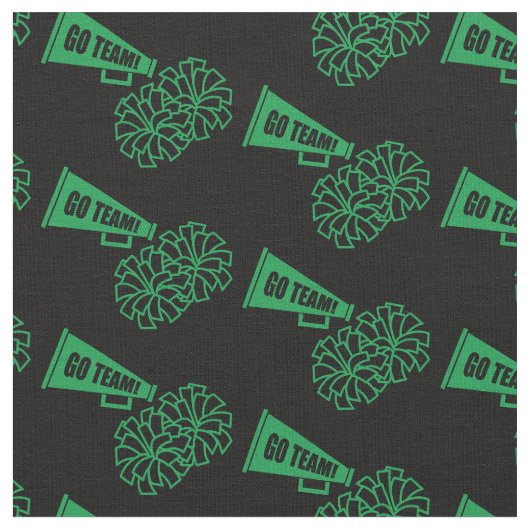 Chef Team School Colors Green & Black Stoff (Nahaufnahme)