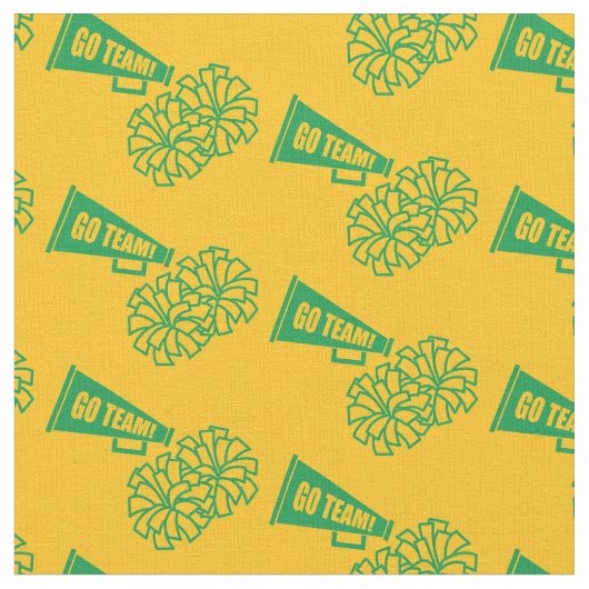Chef Team School Colors Green & Gold Stoff (Nahaufnahme)