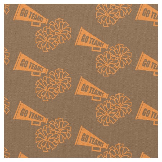 Chef Team School Colors Orange & Brown Stoff (Nahaufnahme)