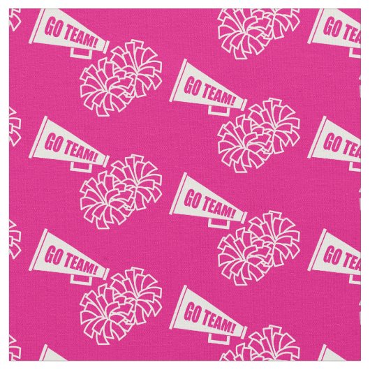 Chef Team School Colors White & Pink Stoff (Nahaufnahme)
