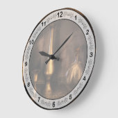 Chef - Tee - Teekannen Große Wanduhr (Winkel)