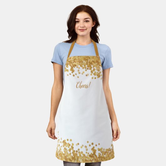 Chef - Thema "Goldblase-Champagner" Schürze (Getragen)