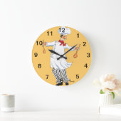Chef Tossing Wall Clock Große Wanduhr (Zuhause)