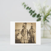 Chef und Krieger der Blackfoot-Amerikanische Urein Postkarte (Stehend Vorderseite)