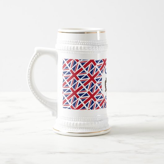 Chef UNION JACK Custom Cartoon Great British Bierglas (Links)