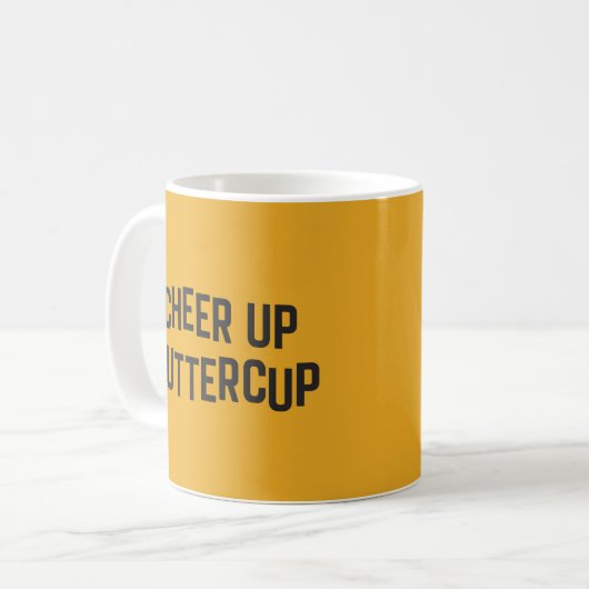 Chef-Up-Buttercup-Zitat Kaffeetasse (Vorderseite Links)