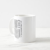 Chef USA Flag abgenutztes Design Kaffeetasse (Vorderseite Links)