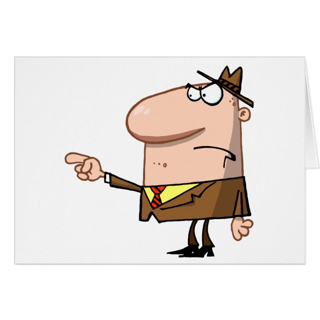 Chef-verärgertes Finger-Zeigen (Vorderseite (Horizontal))