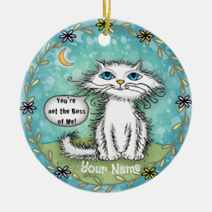 Chef von mir Scraggles Katze Keramik Ornament