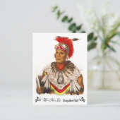 Chef Wapello, Musquakee Postkarte (Stehend Vorderseite)