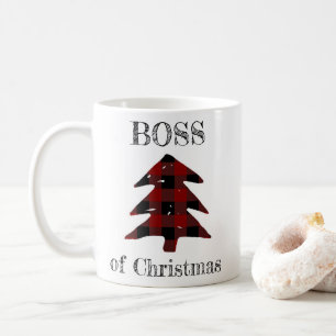 Chef Weihnachtsdes karierten Weihnachtsbaums Kaffeetasse
