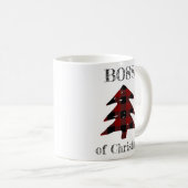 Chef Weihnachtsdes karierten Weihnachtsbaums Kaffeetasse (VorderseiteRechts)