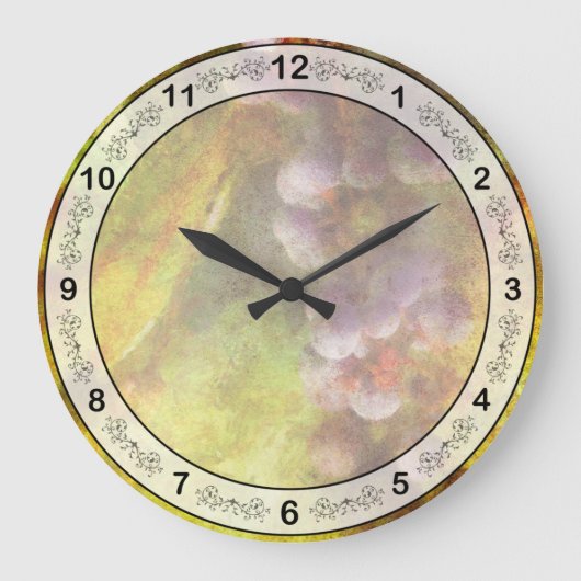 Chef - Wein - Trauben Große Wanduhr (Vorderseite)