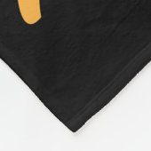 Chef - Weiß, Gold und Schwarz Fleecedecke (Ecke)