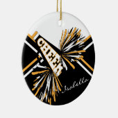 Chef 📣 💖 - Weiß, Schwarz und Gold Keramik Ornament (Rechts)