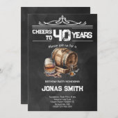 Chef Whiskey Erwachsene Geburtstagsfeier Einladung (Vorne/Hinten)