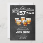 Chef Whiskey Erwachsene Geburtstagsfeier Einladung (Vorderseite)