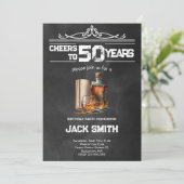 Chef Whiskey Erwachsene Geburtstagsfeier Einladung (Stehend Vorderseite)