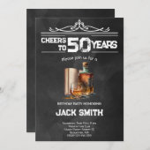 Chef Whiskey Erwachsene Geburtstagsfeier Einladung (Vorne/Hinten)