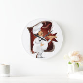 chef with pizza wallclock große wanduhr (Zuhause)