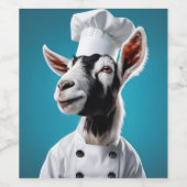 Chef Ziege Weinetikett (Einzelnes Label)