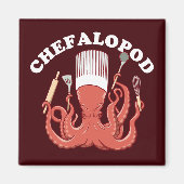 Chefalopod | Octopus Koch Funny Pun Magnet (Vorne)