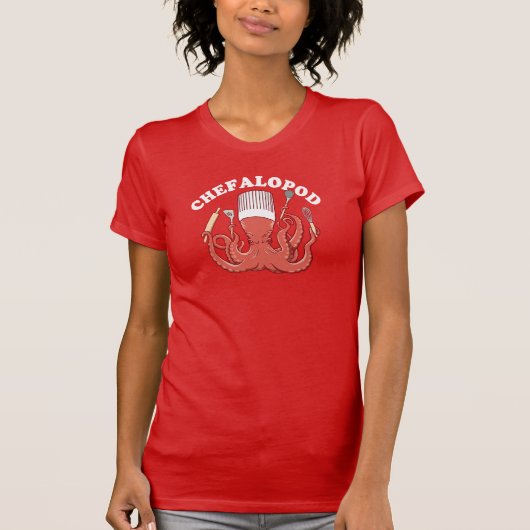 Chefalopod | Octopus Koch Funny Pun T-Shirt (Vorderseite)