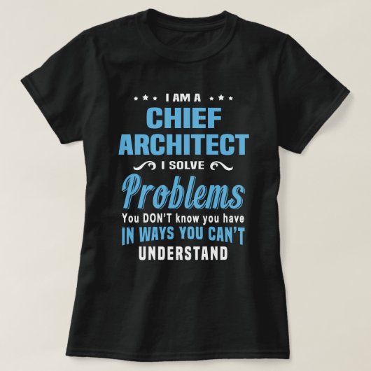Chefarchitektin T-Shirt (Design vorne)