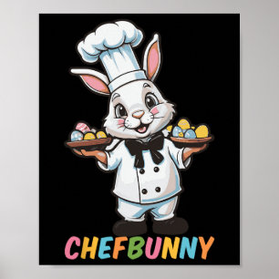 Chefbunny Cook Hare Funny Ostertag Männer Frauen E Poster