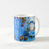 Chefchaouen Blue City Marokko Malerei Bohemisch Kaffeetasse (VorderseiteRechts)