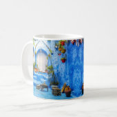 Chefchaouen Blue City Marokko Malerei Bohemisch Kaffeetasse (Vorderseite Links)