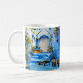 Chefchaouen Blue City Marokko Malerei Bohemisch Kaffeetasse