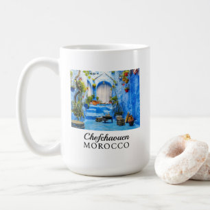 Chefchaouen Blue City Marokko Ölgemälde Boho Kaffeetasse