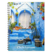 Chefchaouen Blue City Marokko Ölgemälde Boho Notizblock (Vorderseite)