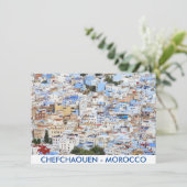 Chefchaouen, Marokko-Karte (Stehend Vorderseite)