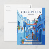 Chefchaouen Marokko Postkarte (Vorne/Hinten)