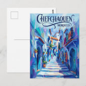 Chefchaouen Marokko Postkarte (Vorne/Hinten)