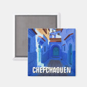 Chefchaouen Marokko Reisen Magnet (Vorderseite/Rückseite)
