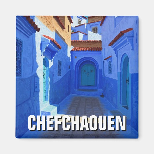 Chefchaouen Marokko Reisen Magnet (Vorne)