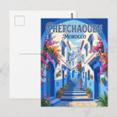 Chefchaouen Medina Marokko Postkarte (Vorne/Hinten)