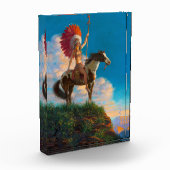 Chefdirigent des Amerikanischen Ureinwohners Fotoblock (Links)