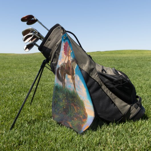 Chefdirigent des Amerikanischen Ureinwohners Golfhandtuch (Gras)